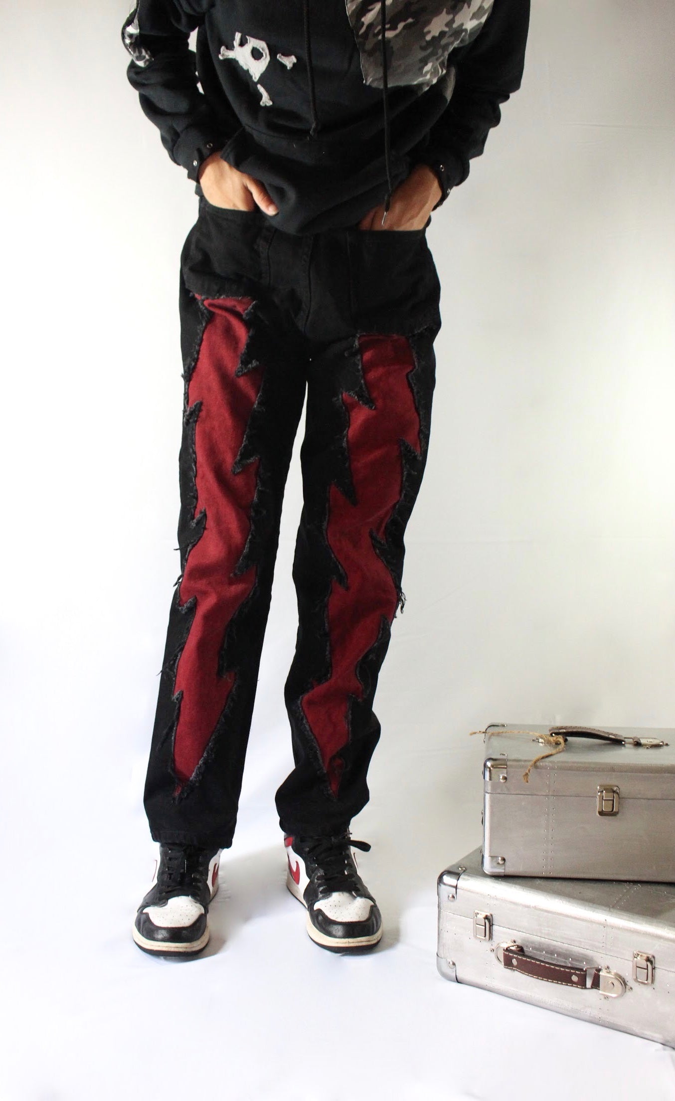 Bacco red "Volt" denim (Relaxed)