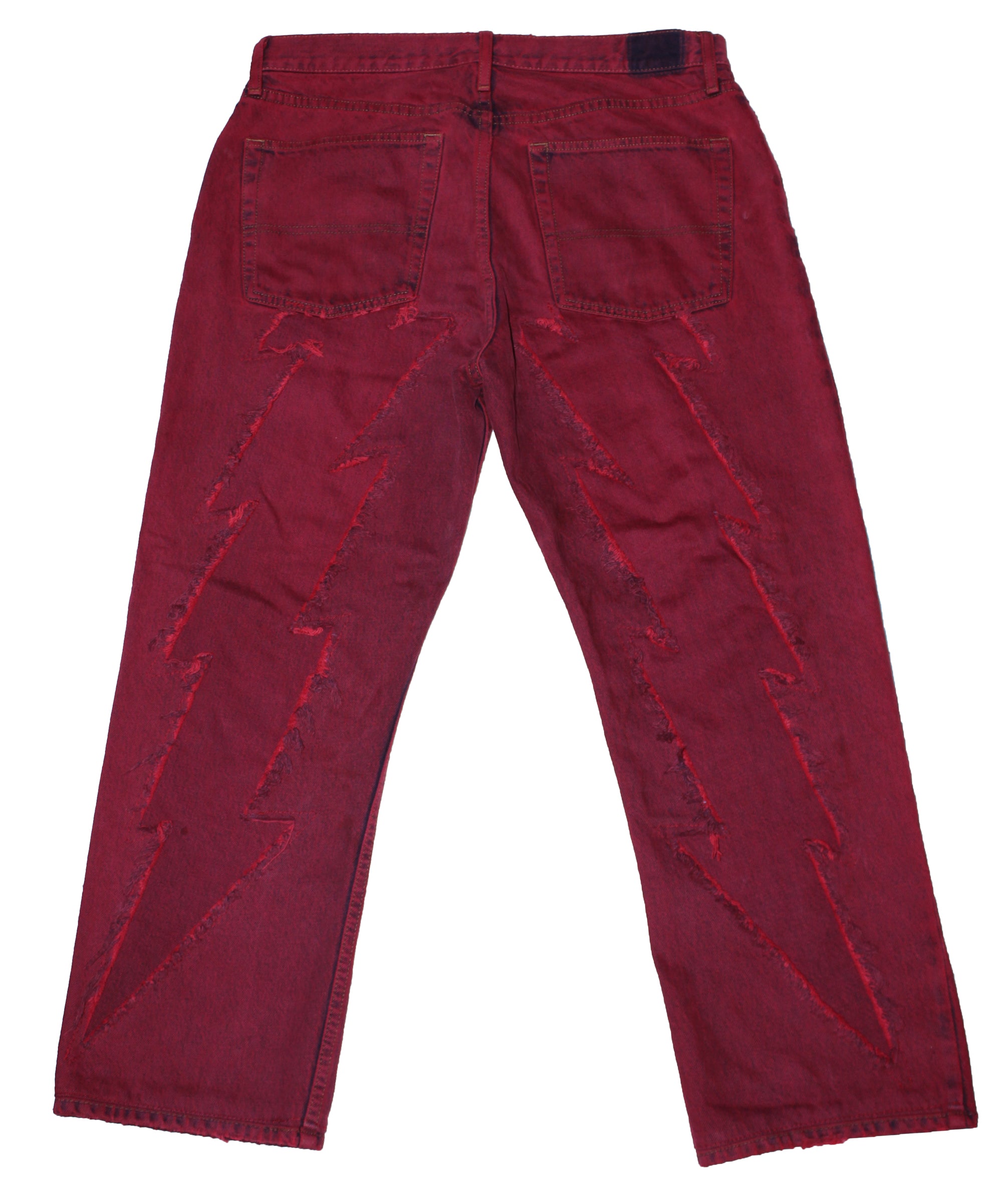 Red on red volt denim