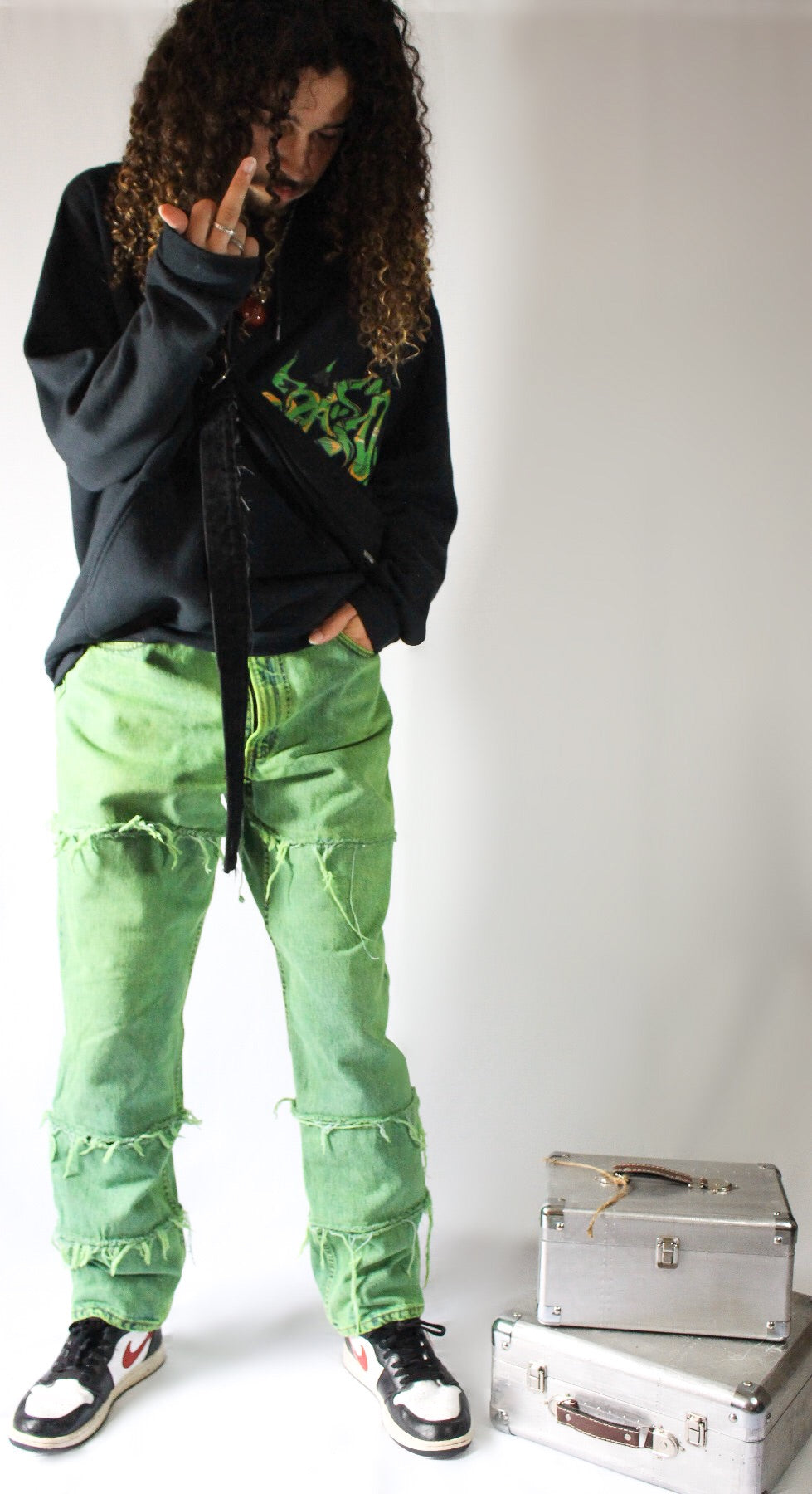 Bacco lime green rage denim (Relaxed)